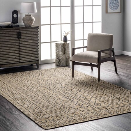 Nuloom Micaela Tribal Braided Jute Area Rug 5ft x 8ft NIDM01A-508
